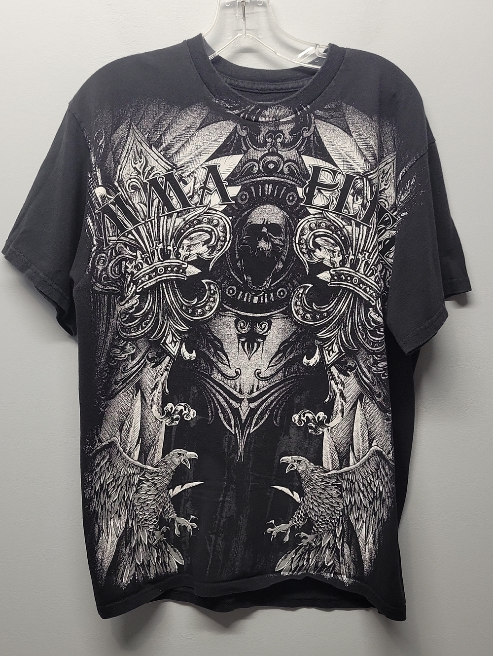 Y2k MMA Elite Skull Tribal Eagle t-shirt size Large